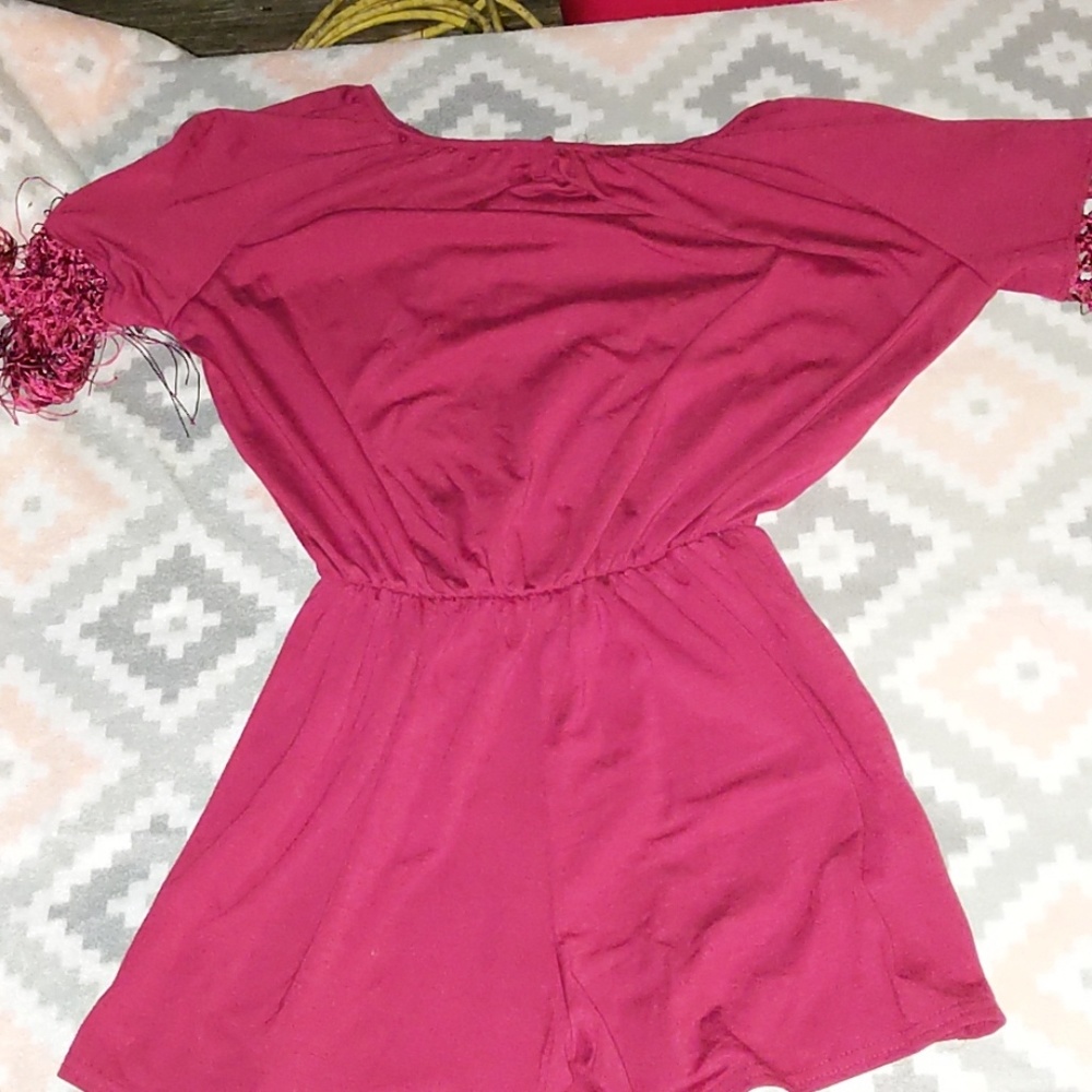 Women's Maroon Romper